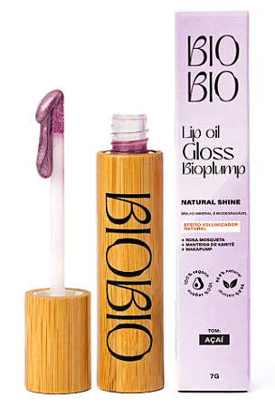 BioBio Lip Oil Gloss Bioplump Tom Açaí 7g