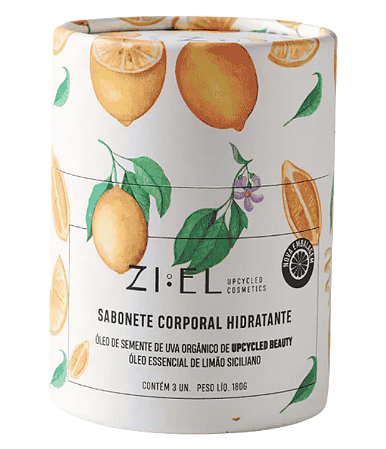 Ziel KIT Mini Sabonete Corporal em Barra Hidratante Limão Siciliano c/ 3un