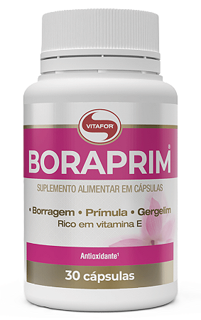 Vitafor Boraprim em Cápsulas - Óleos de Borragem, Prímula e Gergelim