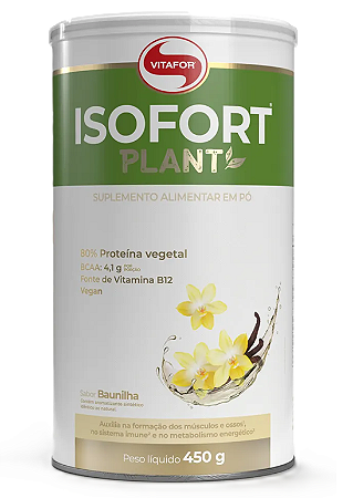 Vitafor Isofort Plant em Pó Sabor Baunilha - Proteína Vegetal Isolada