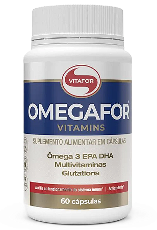 Vitafor Ômegafor Vitamins em Cápsulas - Ômega 3, Vitaminas e Glutationa - 60 caps