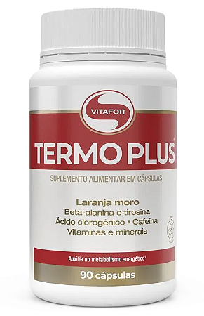 Vitafor Termo Plus em Cápsulas Veganas - Café Verde, Laranja Moro e Aminoácidos - 90 caps
