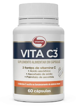 Vitafor Vita C3 em Cápsulas - 3 Fontes de Vitamina C