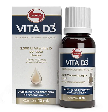Vitafor Vita D3 em Gotas - Vitamina D3 (2.000UI) 10ml