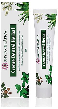 Phytoterápica Creme Dental Herbal Menta e Melaleuca 80g