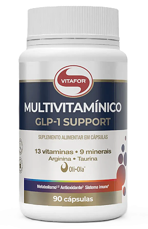 Vitafor Multivitamínico GLP-1 Support em Cápsulas c/ Arginina e Taurina - 90 caps