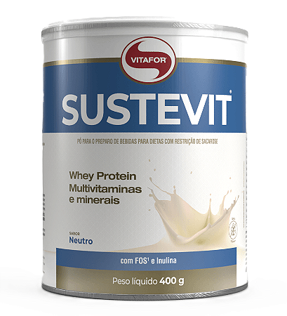 Vitafor Sustevit em Pó Sabor Neutro - Whey Protein, Vitaminas e Minerais 400g