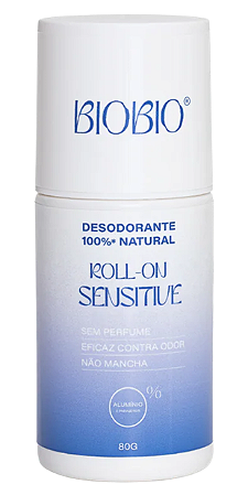 BioBio Desodorante Roll-on Sensitive Sem Perfume 80g