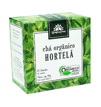 Kampo de Ervas Chá de Hortelã Orgânico Caixa 10 Sachês