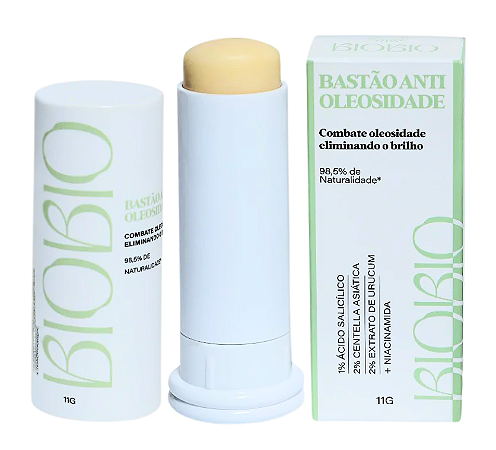 BioBio Bastão Facial Anti Oleosidade com Niacinamida e Ácido Salicílico 11g