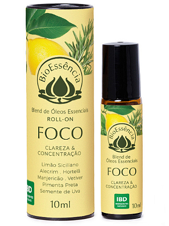 BioEssência Roll-on Foco com Óleos Essenciais 10ml