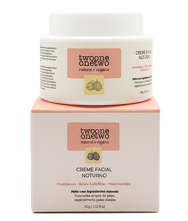 Twoone Onetwo Creme Facial Noturno Peles Oleosas 60g