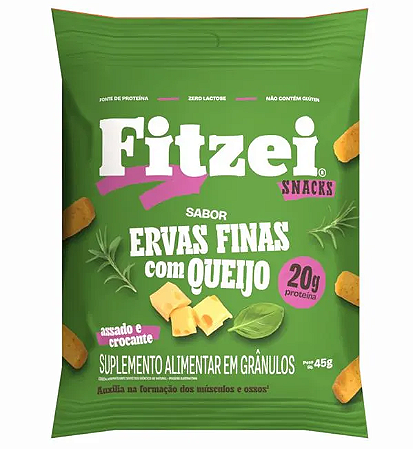 Vitafor Fitzei Snack Proteico - Sabor Ervas Finas com Queijo 45g