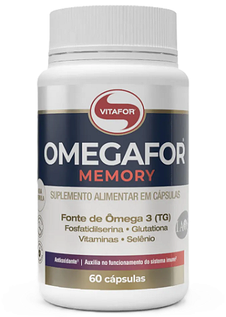 Vitafor Ômegafor Memory em Cápsulas - Ômega 3 c/ Fosfatidilserina e Glutationa - 60 caps