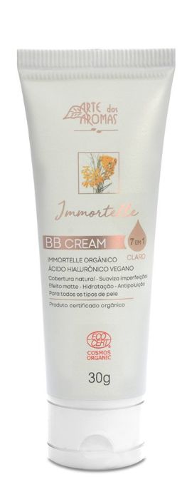 Arte dos Aromas BB Cream 7 em 1 com Immortelle e Ácido Hialurônico Orgânico - Cor Clara 30g
