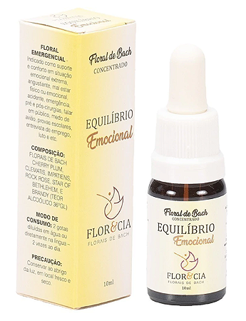 Flor & Cia Floral de Bach Concentrado Equilíbrio Emocional 10ml