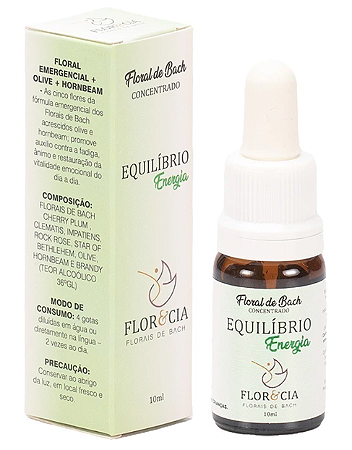 Flor & Cia Floral de Bach Concentrado Equilíbrio Energia 10ml