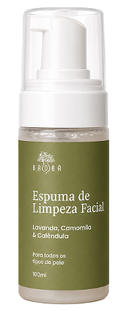 Baobá Espuma de Limpeza Facial com Lavanda, Camomila e Calêndula 100ml