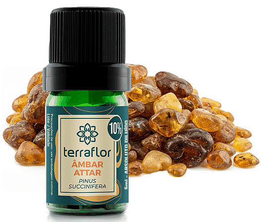 Terra Flor Óleo Absoluto de Âmbar Attar Diluído 10% 5ml