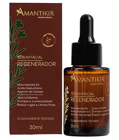 Amantikir Sérum Facial Regenerador com Niacinamida e Ácido Hialurônico 30ml