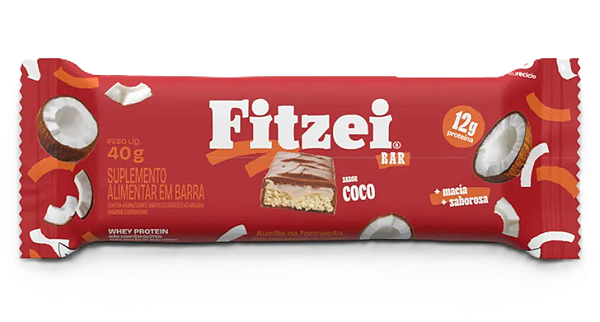 Vitafor Fitzei Barra de Proteína Sabor Coco 40g
