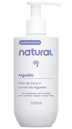 Suavetex Natural Loção Hidratante Corporal Algodão 200ml