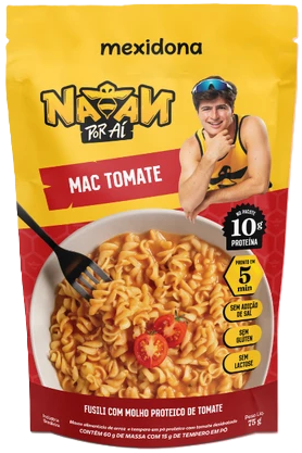 Mexidona Natan Por Aí Mac Tomate - Fusili com Molho Proteico de Tomate 75g