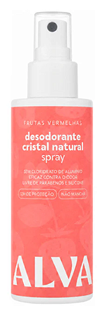 Alva Desodorante Spray Cristal Natural Frutas Vermelhas 120ml