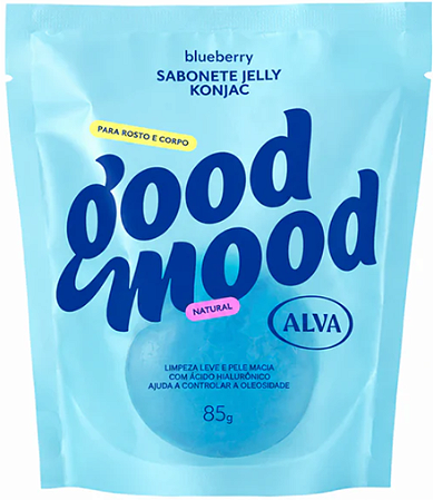 Good Mood by Alva Sabonete Jelly Konjac Blueberry 85g