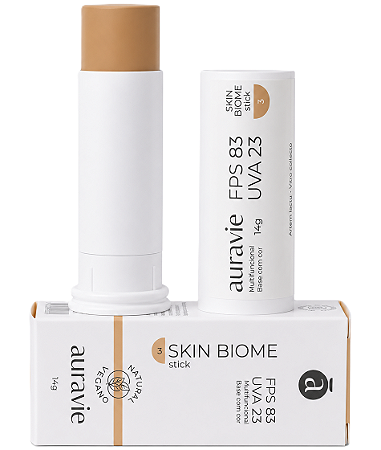 Auravie Skin Biome Stick - Base Cor #3 FPS 83 - 14g