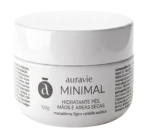 Auravie Minimal Hidratante Pés, Mãos e Áreas Secas 100g
