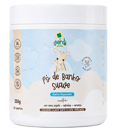 Verdi Natural Pó de Banho Suave Neutro 250g