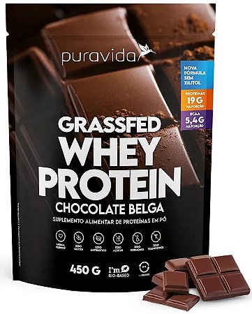 Puravida Whey Protein Grassfed Sabor Chocolate Belga