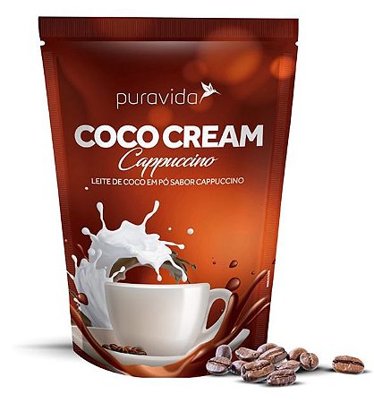Puravida Coco Cream Cappuccino - Leite de Coco em Pó com Café, Chocolate e Canela