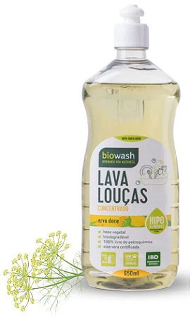 Biowash Lava Louças Concentrado Natural Erva Doce