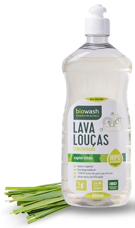 Biowash Lava Louças Concentrado Natural Capim Limão