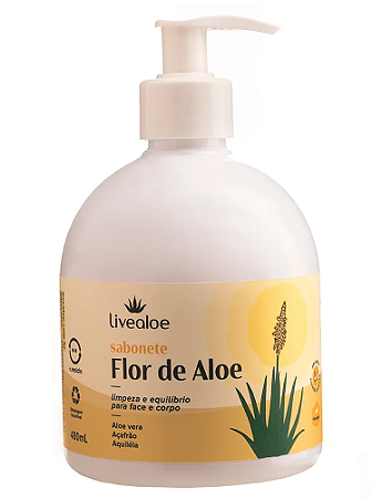 Livealoe Sabonete Líquido Flor de Aloe 480ml