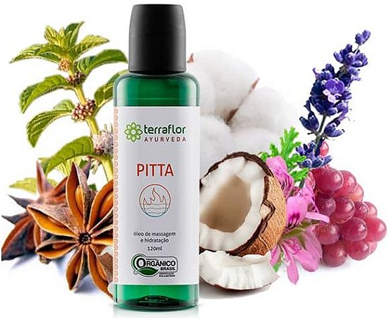 Terra Flor Ayurveda Óleo Corporal e para Massagem Pitta Orgânico 120ml