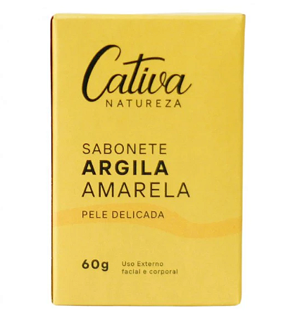 Cativa Natureza Sabonete Argila Amarela Pele Delicada 60g