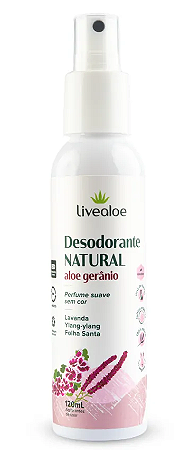 Livealoe Desodorante Natural Aloe Gerânio Spray