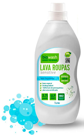 Biowash Lava Roupas Natural Sensitive Sem Fragrância 1L