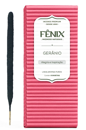 Fênix Incenso Natural Gerânio 9 un