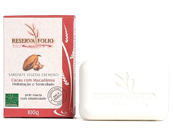 Reserva Folio Sabonete Vegetal Cremoso Cacau com Macadâmia 100g