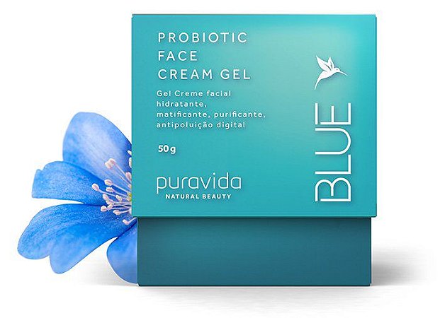 Puravida Gel Creme Facial Probiótico Blue 50g