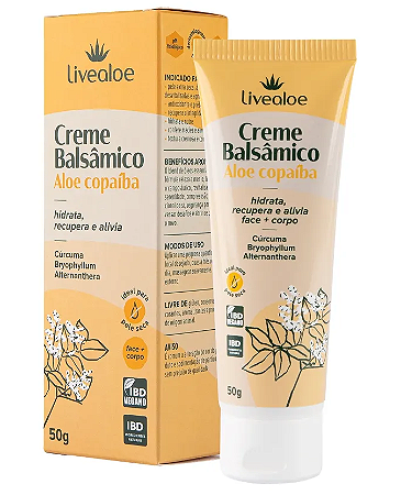 Livealoe Creme Balsâmico Aloe Copaíba 50g