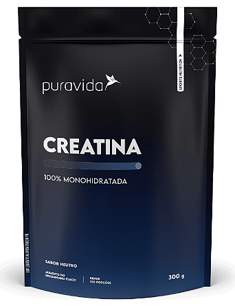 Puravida Creatina 100% Monohidratada em Pó Sabor Neutro 300g