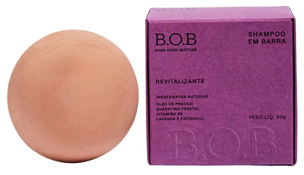 BOB Shampoo Sólido Revitalizante com Pracaxi e Vitamina B5 80g
