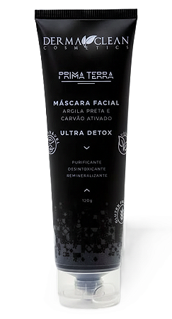 Derma Clean Máscara Facial Argila Preta e Carvão Ativado - Ultra Detox 120g