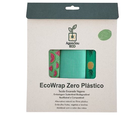 Agora Sou ECO EcoWrap Tecido Encerado Vegano Zero Plástico - Tamanho G 1un