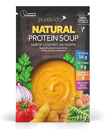 Puravida Natural Protein Soup - Sopa Instantânea Sabor Legumes da Horta 35g